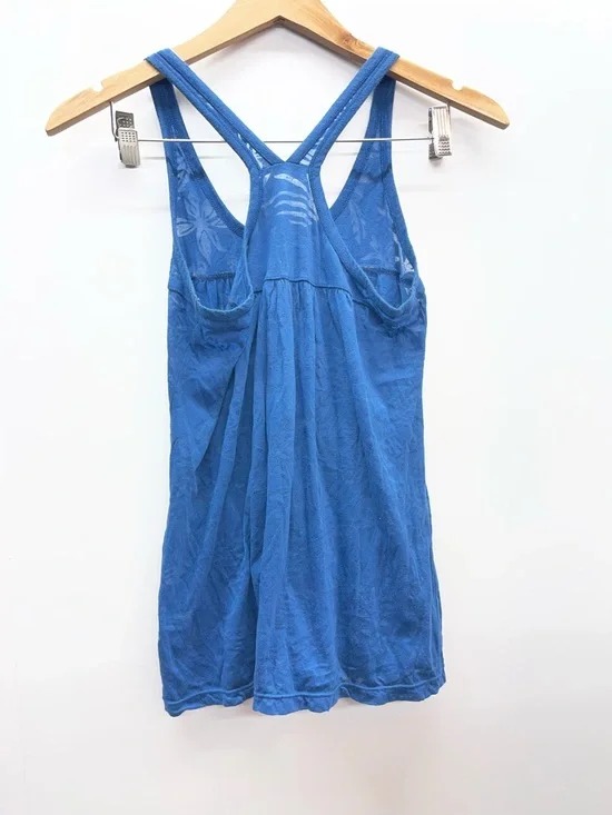 Aeropostale Blue Floral Lace Racerback Tank Top Vintage Y2K - Picture 2 of 3